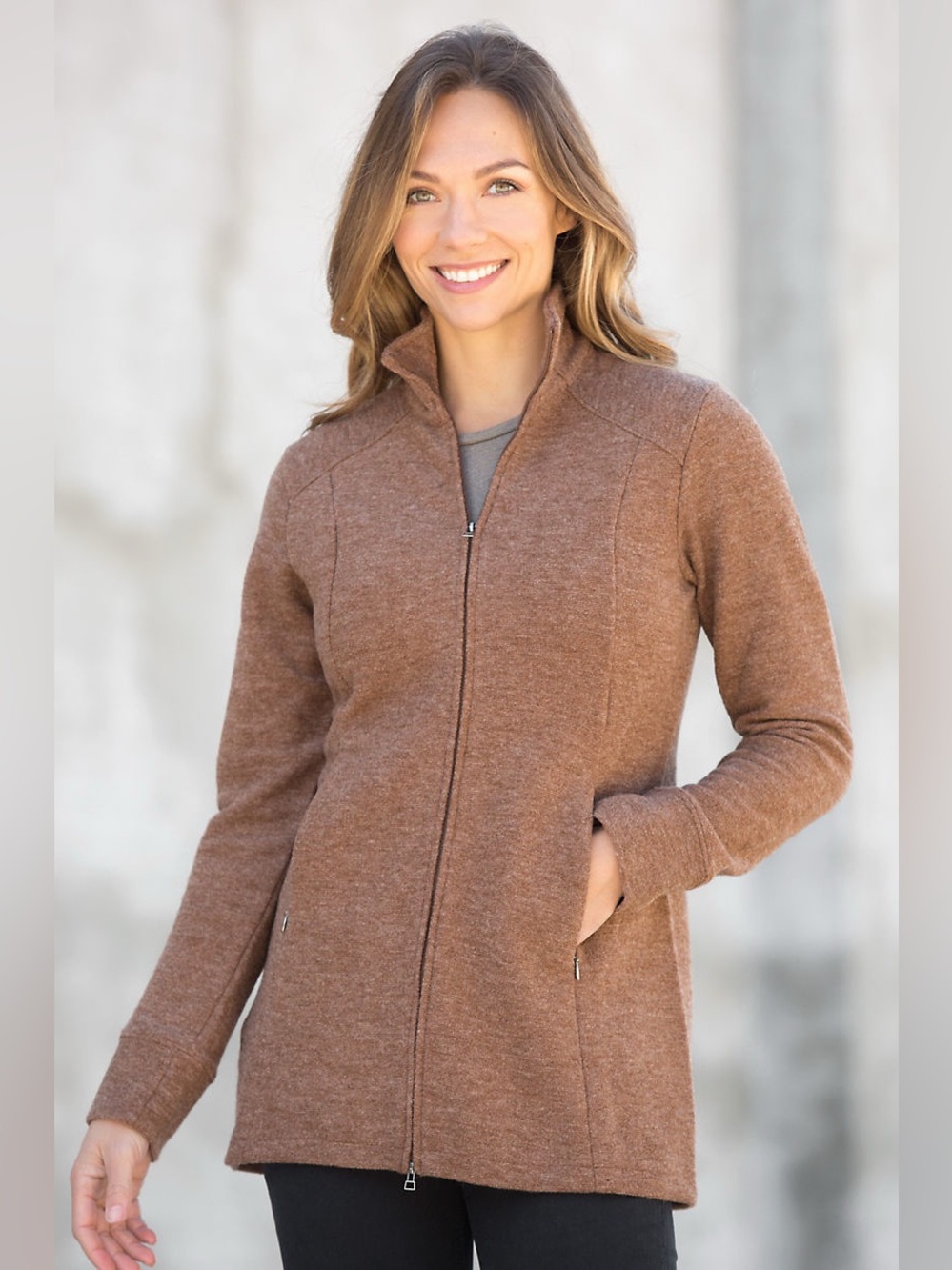 Ibex Women’s Reese Full Zip Merino Wool Tunic Sweater Jacket MIUSA XL